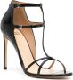 Francesco Russo Sandalen met slangenleer-effect 105 mm Zwart - Thumbnail 2