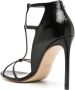 Francesco Russo Sandalen met slangenleer-effect 105 mm Zwart - Thumbnail 3