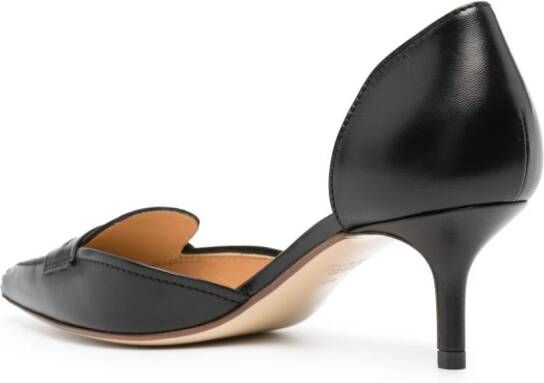 Francesco Russo Leren pumps Zwart