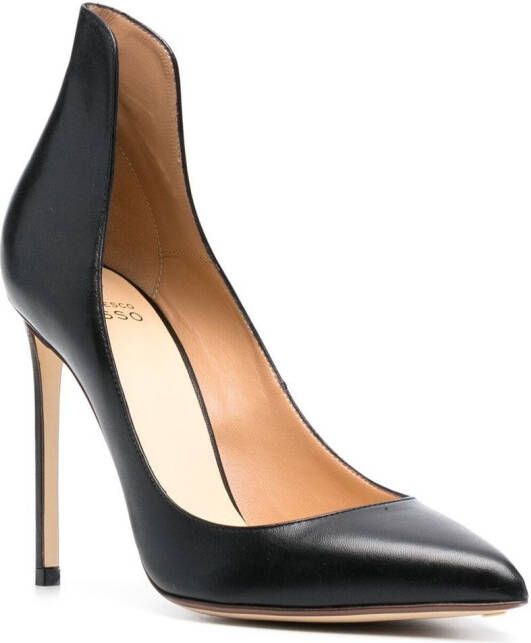 Francesco Russo Pumps met puntige neus Zwart