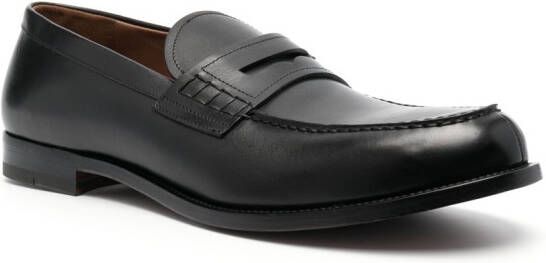 Fratelli Rossetti Penny leren loafers Zwart