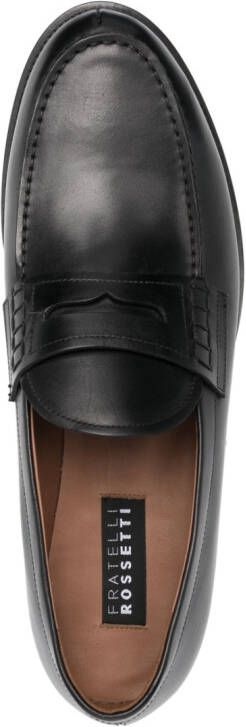 Fratelli Rossetti Penny leren loafers Zwart