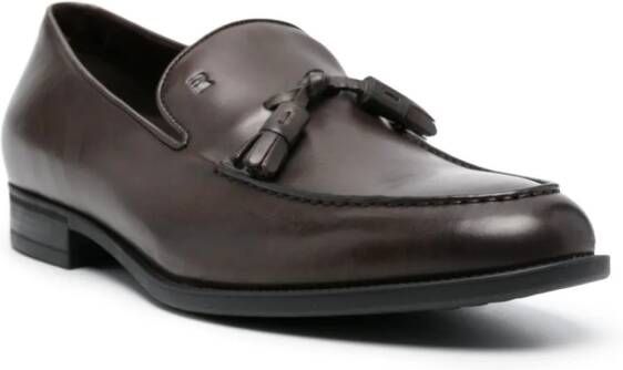 Fratelli Rossetti Leren loafers met kwastjes Bruin