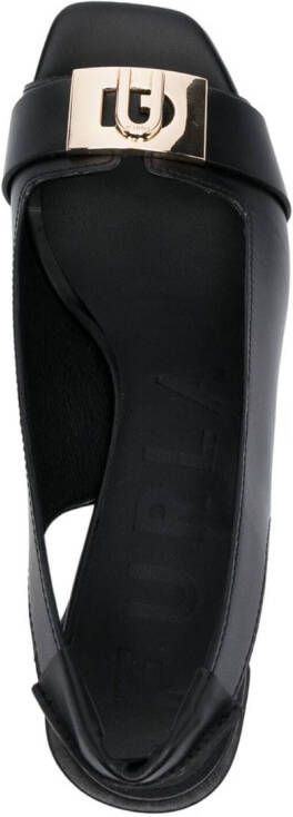 Furla Sandalen met logoplakkaat Zwart