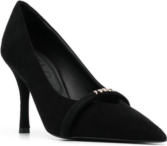 Furla Pumps met logoplakkaat Zwart