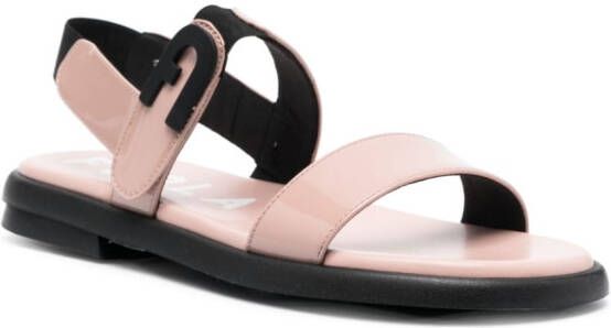 Furla Lakleren sandalen Roze