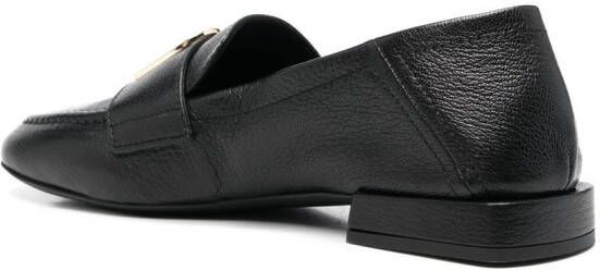 Furla Loafers met logoplakkaat Zwart