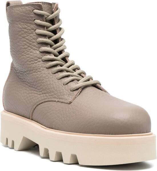 Furla Rita combat boots met veters Beige