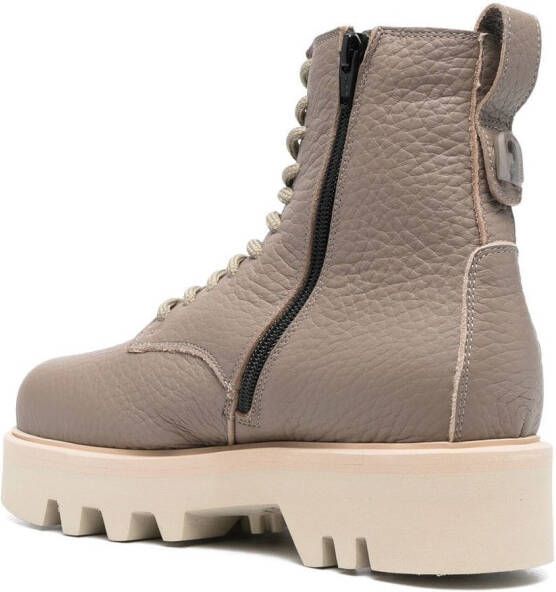 Furla Rita combat boots met veters Beige