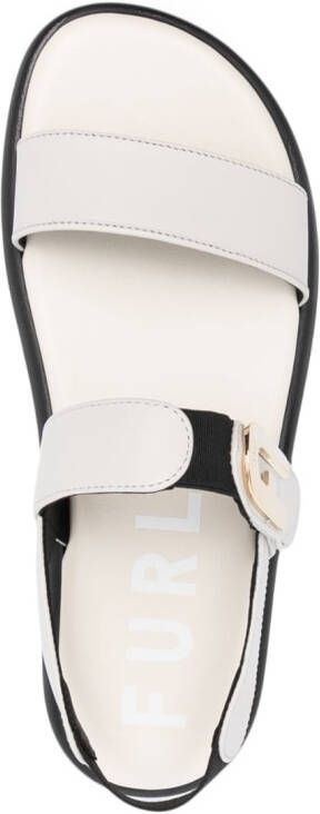 Furla Sign leren sandalen Beige