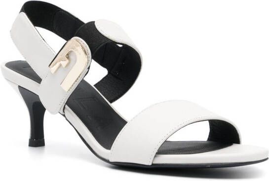 Furla Sign sandalen met logoplakkaat Wit