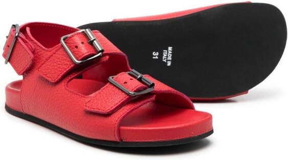Gallucci Kids Milano sandalen met dubbele gesp Rood