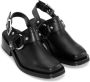 GANNI Biker slingback leren muiltjes Zwart - Thumbnail 2