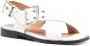 GANNI buckle-fastening crossover sandals Wit - Thumbnail 2