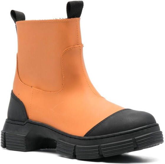 GANNI Chunky laarzen Oranje
