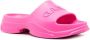 GANNI Chunky slippers met logo-reliëf Roze - Thumbnail 2