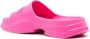 GANNI Chunky slippers met logo-reliëf Roze - Thumbnail 3