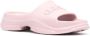 GANNI Chunky slippers met logo-reliëf Roze - Thumbnail 2