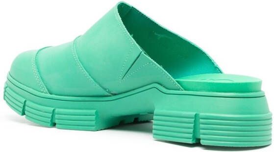 GANNI City slip-on muiltjes Groen