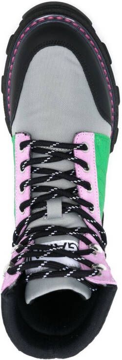 GANNI Hiking boots met colourblocking Zwart
