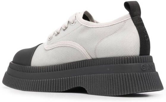 GANNI Creepers canvas derby veterschoenen Grijs