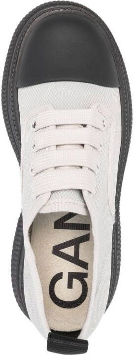 GANNI Creepers canvas derby veterschoenen Grijs