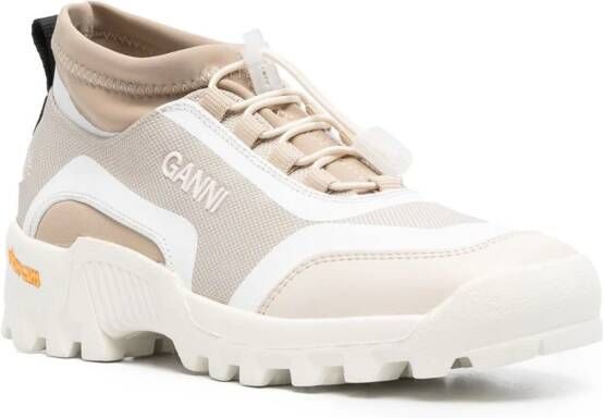 GANNI Sneakers met vlakken Beige