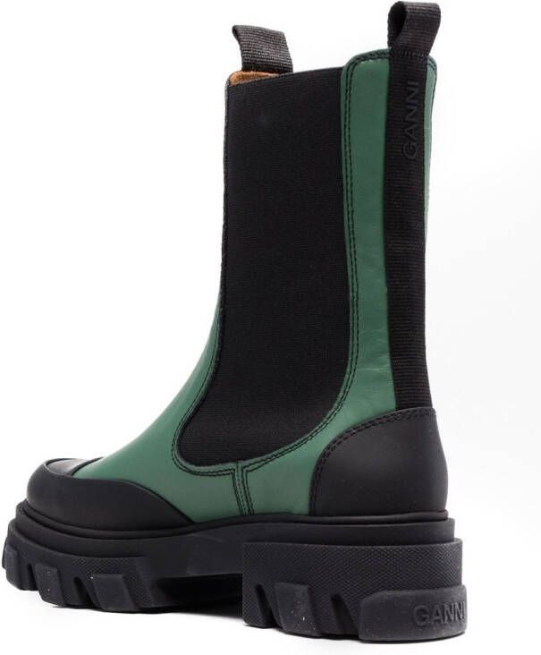 GANNI Laarzen met colourblocking Groen