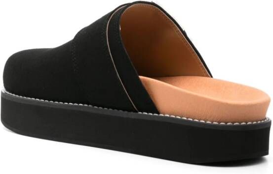 GANNI Feminine slippers met gesp Zwart