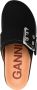 GANNI Feminine Buckle vilten slippers Zwart - Thumbnail 4