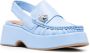 GANNI Leren muiltjes Blauw - Thumbnail 2