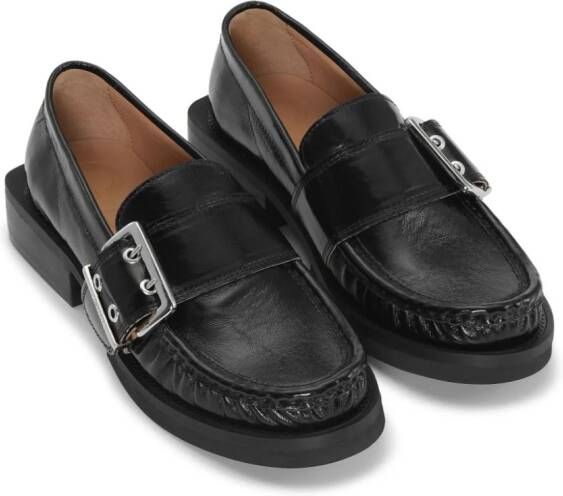 GANNI Loafers met gespsluiting Zwart