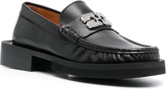 GANNI Loafers met logoplakkaat Zwart