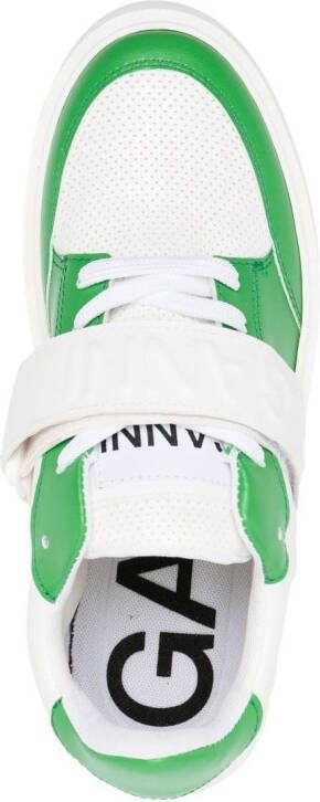 GANNI Sneakers met logo-reliëf Wit