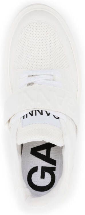 GANNI Low-top sneakers met logopatch Wit