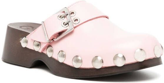 GANNI Muiltjes met studs Roze