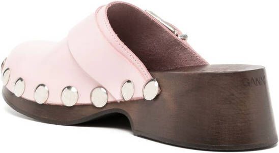 GANNI Muiltjes met studs Roze