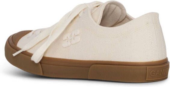 GANNI Sneakers met geborduurd logo Beige