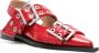 GANNI Wide Welt ballerina's met gesp Rood - Thumbnail 2
