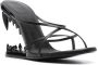 GCDS Morso Thongs leren sandalen Zwart - Thumbnail 2