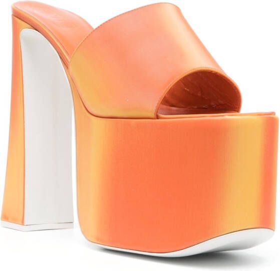 GCDS Sandalen met plateauzool Oranje