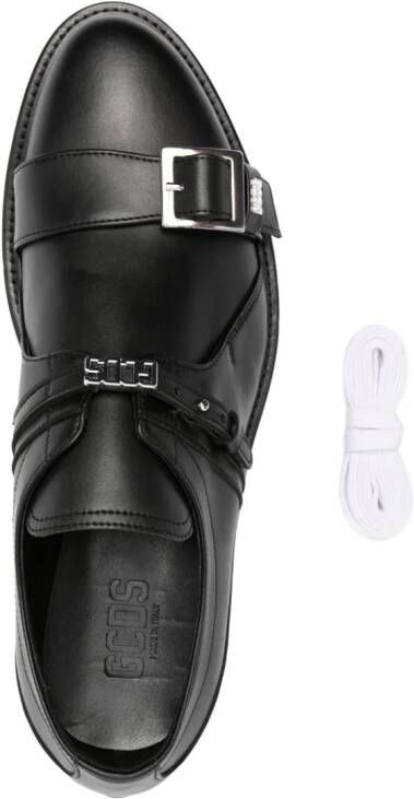 GCDS Derby schoenen met logoprint Zwart