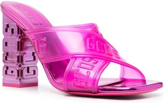 GCDS Doorzichtige sandalen Roze