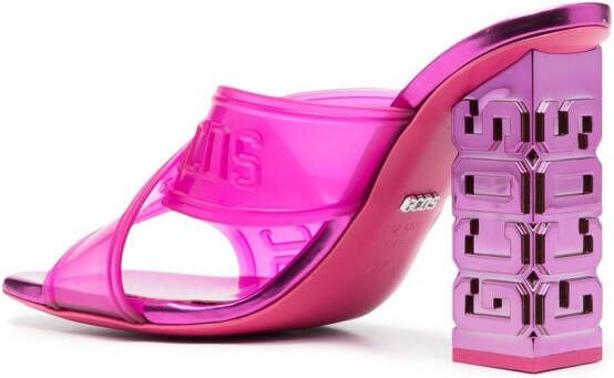 GCDS Doorzichtige sandalen Roze