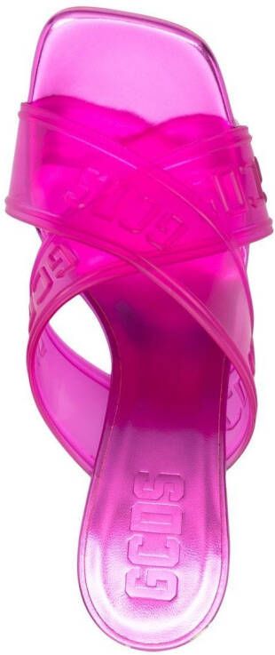 GCDS Doorzichtige sandalen Roze
