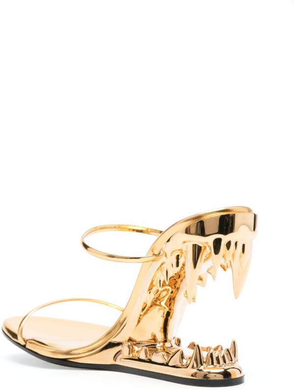 Gcds Sandalen met metallic hak Goud