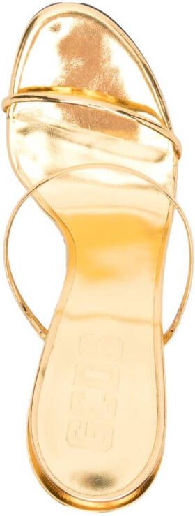 GCDS Sandalen met metallic hak Goud