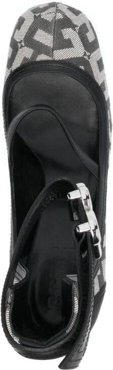 GCDS Divine leren pumps Zwart