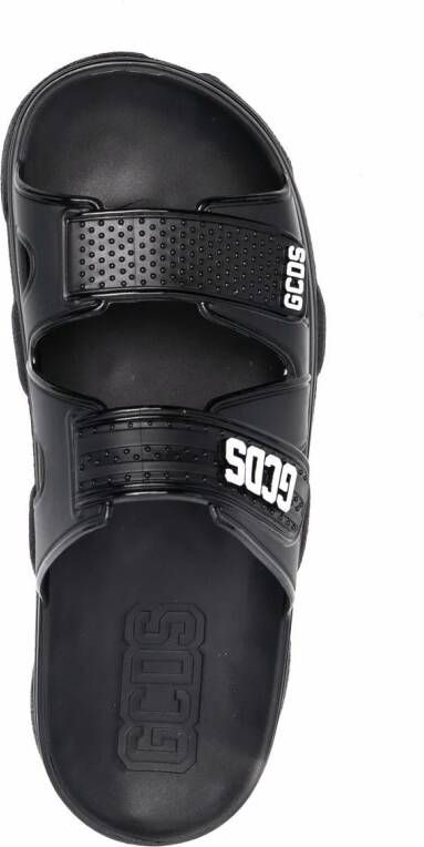 GCDS Sandalen met logobandje Zwart