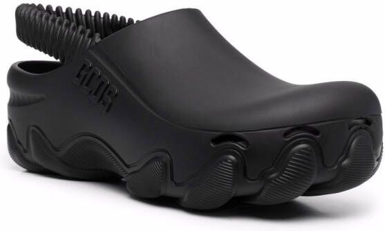 GCDS Slingback klompen met logo Zwart